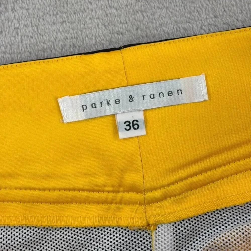 Parke & Ronen Swim Trunk Short in Black Striped 70s Inspired men 38x7 Lined NOWT